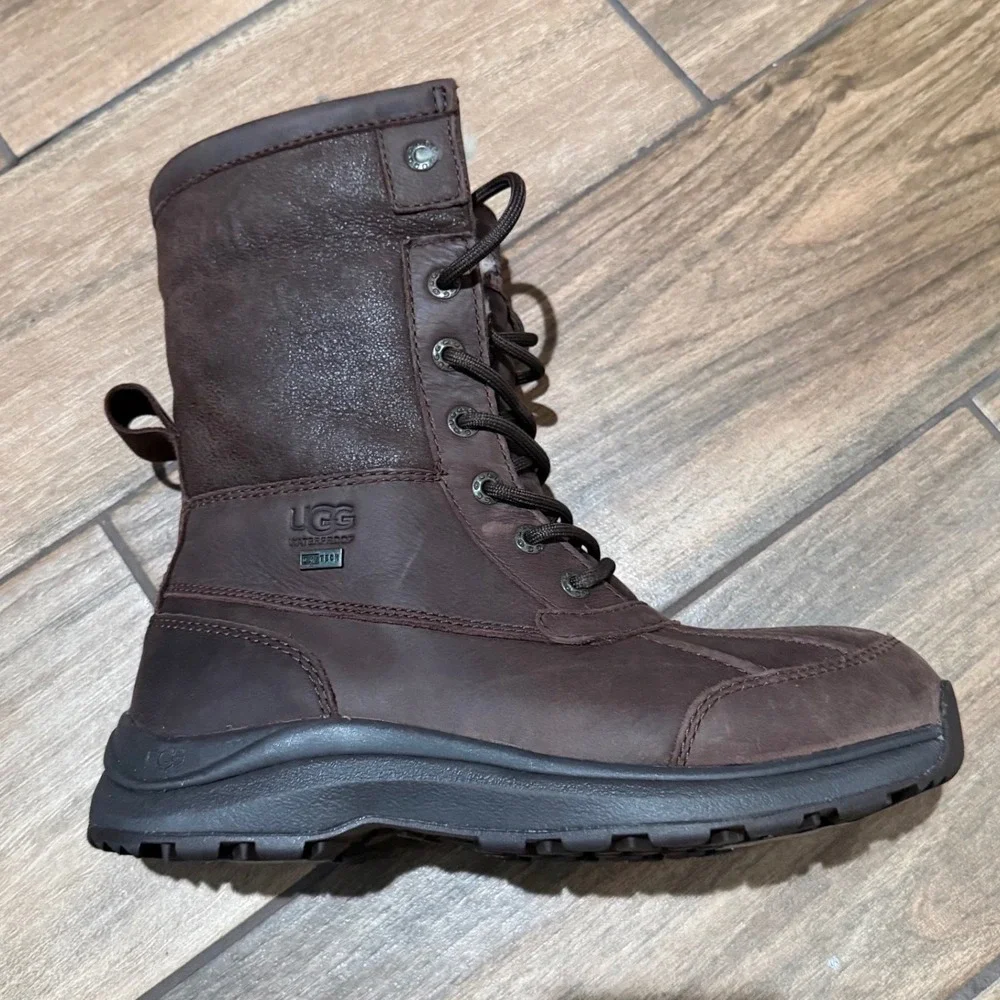 UGG Adirondack III Waterproof Stout Brown Leather Winter Boots Women 6.5